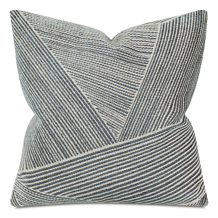 Bezel Multidirectional Stripe Decorative Pillow