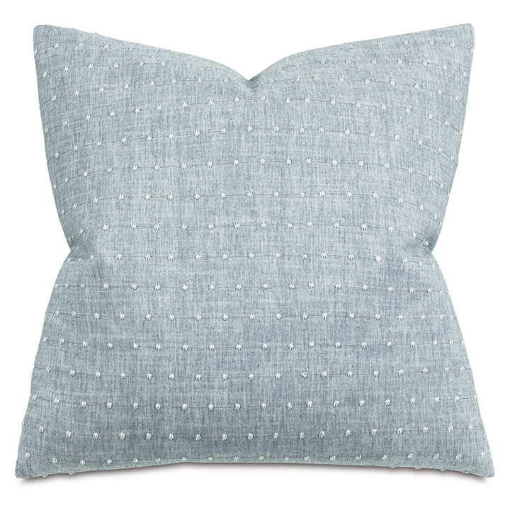 CLEARVIEW DOTTED DECORATIVE PILLOW IN AQUA