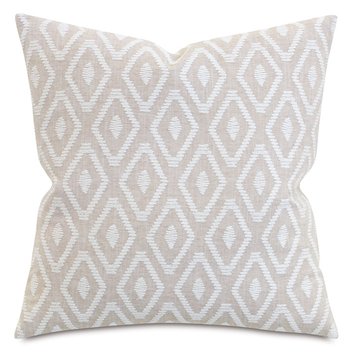 TUTHILL EMBROIDERED DECORATIVE PILLOW