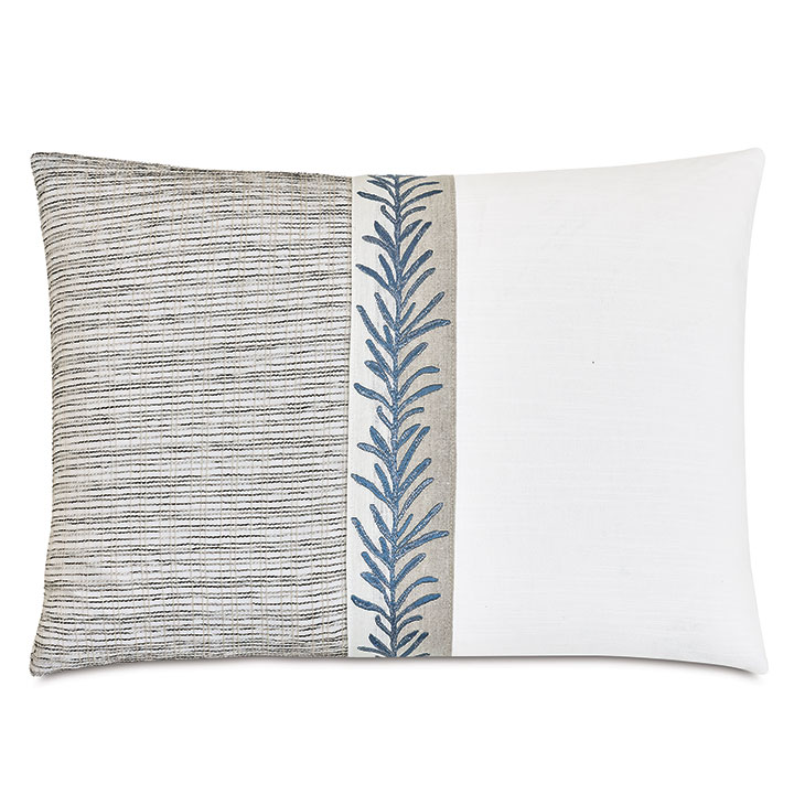 VIZCAYA EMBROIDERED DECORATIVE PILLOW