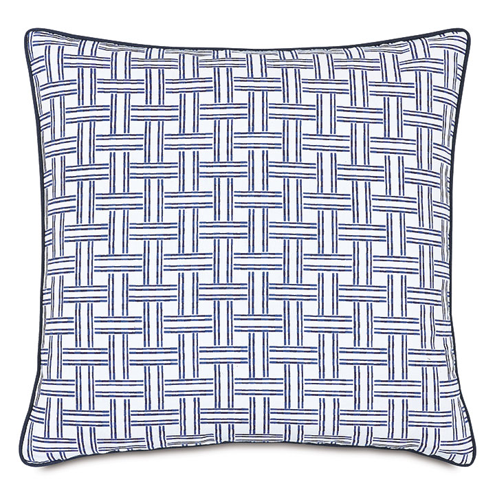 VIZCAYA FAUX BASKETWEAVE DECORATIVE PILLOW