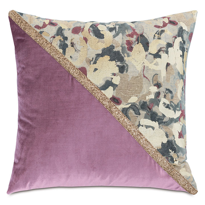 Valentina Color Block Decorative Pillow (Left)