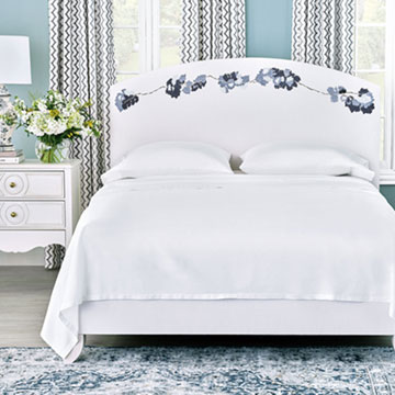 Ayla Handpainted Upholstered Bed luxury bedding collection
