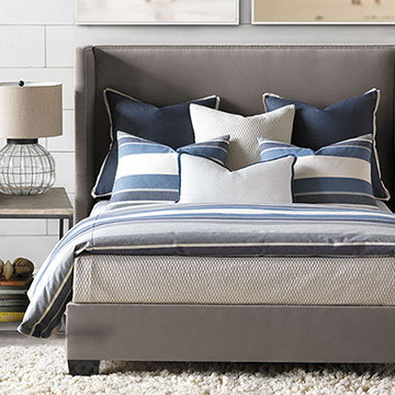 Wainscott Denim luxury bedding collection