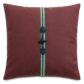 ANDES FAUX LEATHER DECORATIVE PILLOW