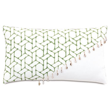 GRENADA SHELL TRIM DECORATIVE PILLOW