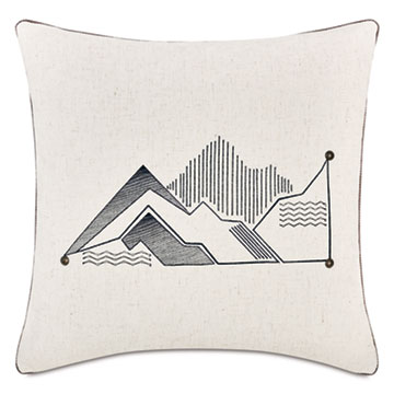RIVER EMBROIDERED DECORATIVE PILLOW