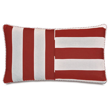 RIPTIDE STRIPED DECORATIVE POLLOW IN RED