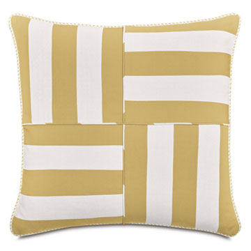 RIPTIDE GEOMETRIC DECORATIVE PILLOW IN SUNSHINE
