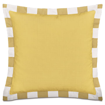 SAIL FLANGE DECORATIVE PILLOW IN YELLOW