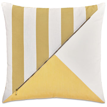 SAIL COLORBLOCK DECORATIVE PILLOW IN YELLOW