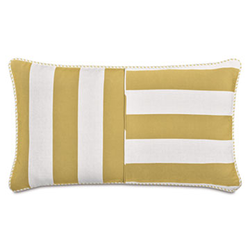 RIPTIDE STRIPED DECORATIVE POLLOW IN SUNSHINE