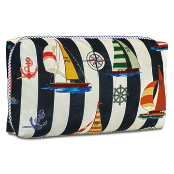SARDINIA NAUTICAL DECORATIVE PILLOW IN NAVY