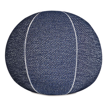 DOWNWIND SPHERICAL DECORATIVE PILLOW IN DENIM