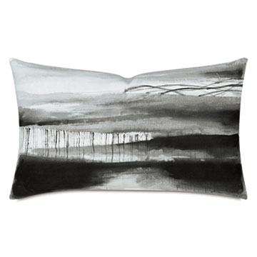 PALETTE HAND PAINTED DECORATIVE PILLOW IN CHARCOAL
