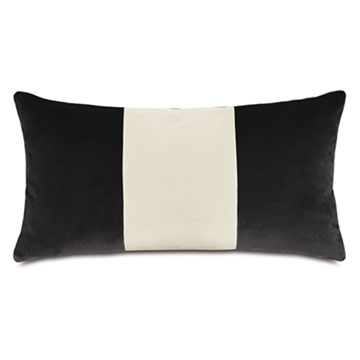 UMA COLORBLOCK DECORATIVE PILLOW IN BONE BLACK
