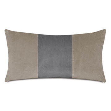 UMA COLORBLOCK DECORATIVE PILLOW IN GREIGE