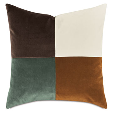 UMA COLORBLOCK DECORATIVE PILLOW IN FOREST