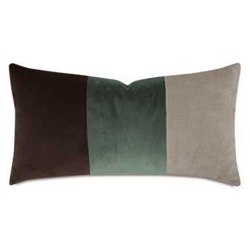 UMA COLORBLOCK DECORATIVE PILLOW IN RUSTIC FOREST