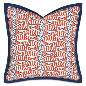 BOQUERONES SARDINES DECORATIVE PILLOW IN PAPAYA