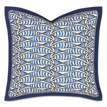 BOQUERONES SARDINES DECORATIVE PILLOW IN SAPPHIRE