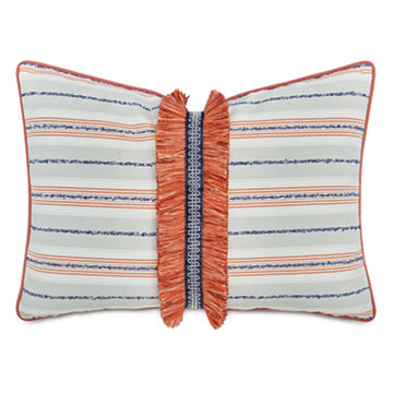 WELLERMAN FRINGE DECORATIVE PILLOW IN CORAL