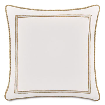 WREN MITERED GIMP DECORATIVE PILLOW