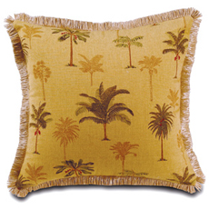 Abalone: Coco With Raffia Fringe Decorative Pillow