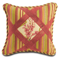 Abalone Diamond Insert With Ribbons Pillow