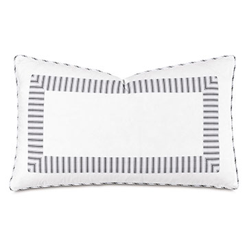 BLASS TICKING DECORATIVE PILLOW IN BLACK