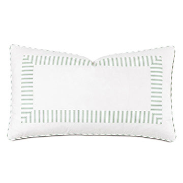 BLASS TICKING DECORATIVE PILLOW IN LEAF