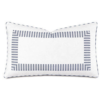 BLASS TICKING DECORATIVE PILLOW IN NAVY