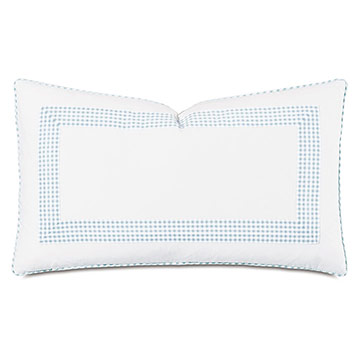 MALAYA GINGHAM DECORATIVE PILLOW IN SKY