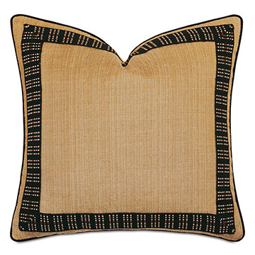 Lars Embroidered Border Decorative Pillow