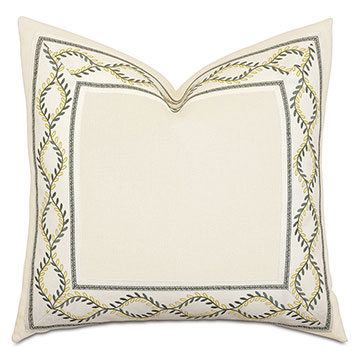 Marguerite Mitered Border Decorative Pillow