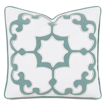 Amu Lasercut Decorative Pillow in Snow