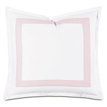 MALAYA GINGHAM EURO SHAM IN PETAL