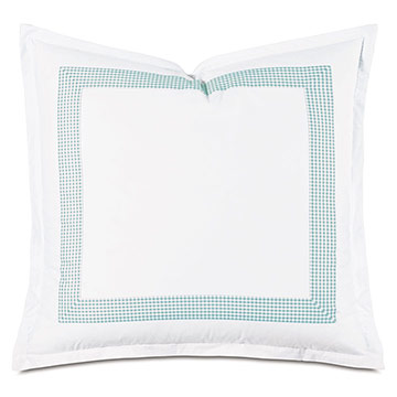 MALAYA GINGHAM EURO SHAM IN SEA