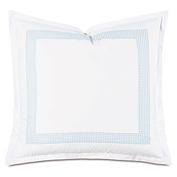 MALAYA GINGHAM EURO SHAM IN SKY