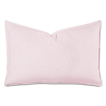 MALAYA GINGHAM QUEEN SHAM IN PETAL