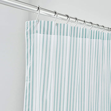 BLASS TICKING SHOWER CURTAIN IN SEA