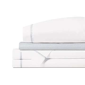 MALAYA GINGHAM SHEET SET IN HAZE