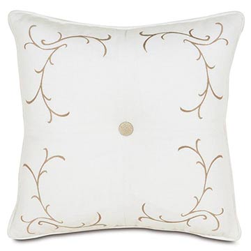 Breeze White Tufted Embroidered