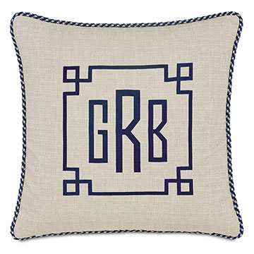 ALISTAIR MONOGRAM DECORATIVE PILLOW