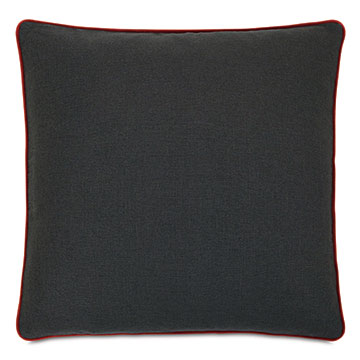 CONNERY VELVET TRIM DECORATIVE PILLOW