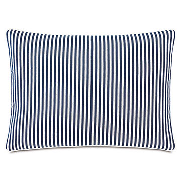 Villa Reversible Decorative Pillow in Navy