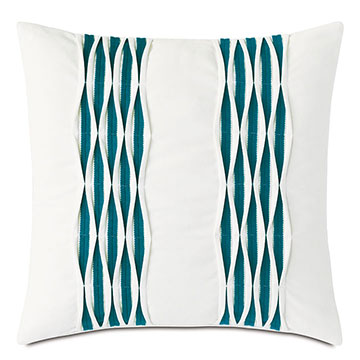 Tamaya Pintuck Decorative Pillow in Teal