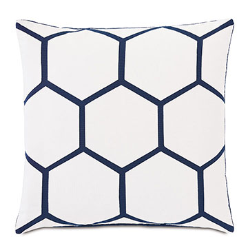 Tamaya Hexagon Decorative Pillow in Indigo