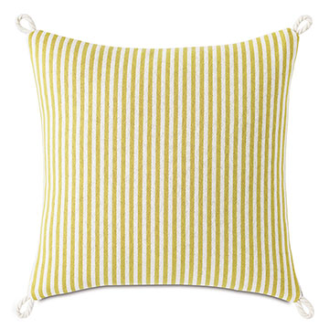 Villa Cord Knot Decorative Pillow in Lemon