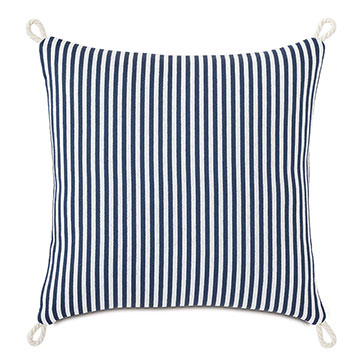 Villa Cord Knot Decorative Pillow in Navy